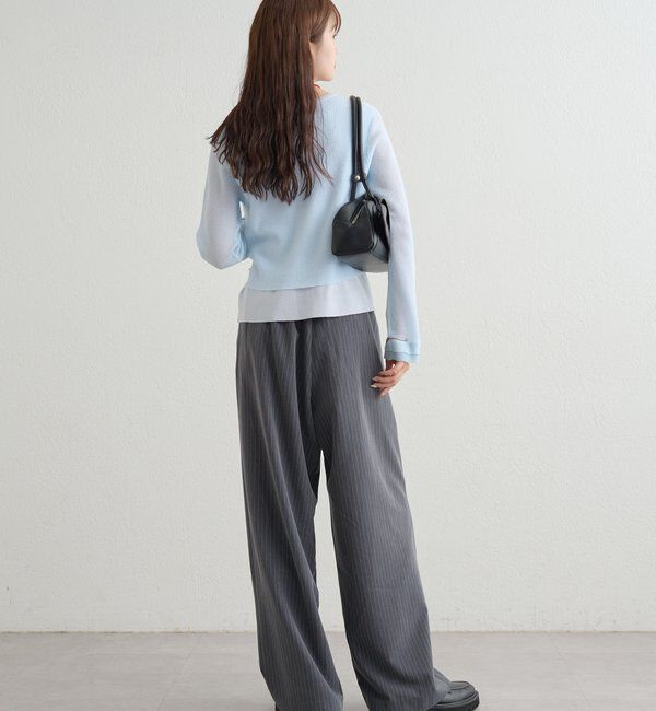  「ショルダースリットレイヤードニット」|ニット・セーター|