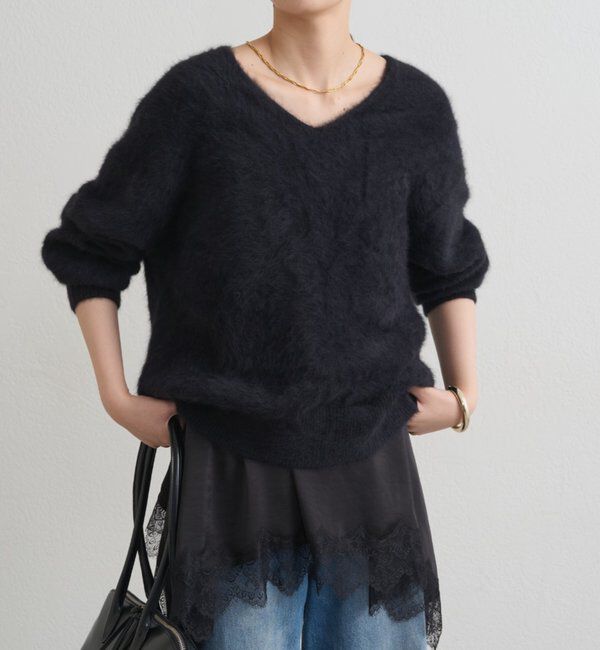  「FURカシミヤVニット」|ニット・セーター|
