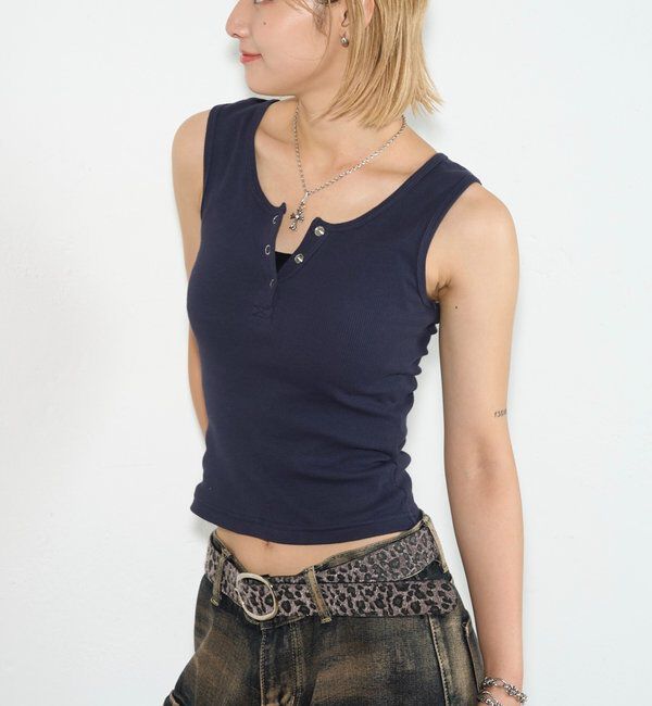  「リングドットタンクトップ」|キャミソール|