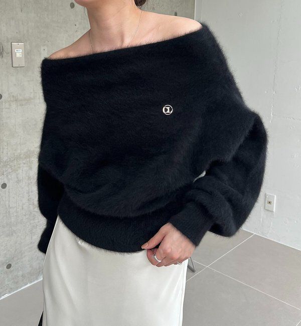  「【上質な着心地/全骨格細見え】〈C.L〉FOXカシミアドルマンニット」|ニット・セーター|ブラック