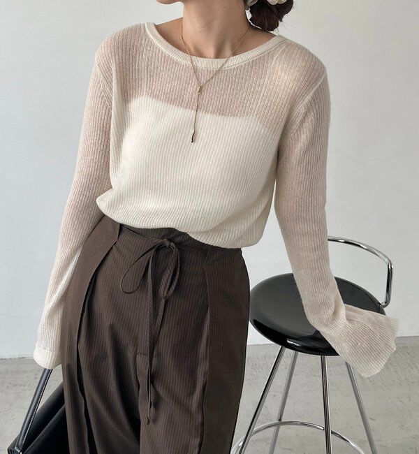  「〈C.L〉カシミアウールフレアスリーブニット」|ニット・セーター|