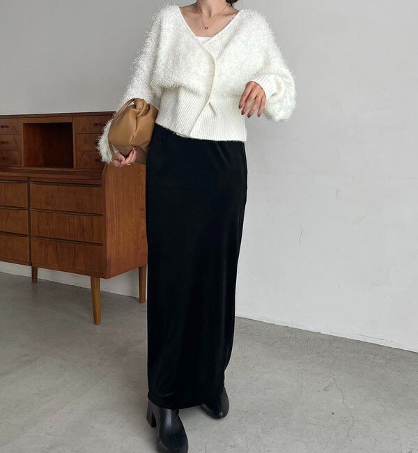  「フェザーラップカーディガン」|カーディガン|