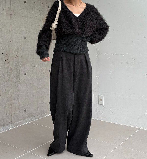  「フェザーラップカーディガン」|カーディガン|