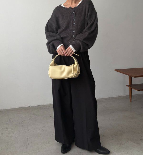  「【前後2WAY】モヘア起毛パフカーディガン」|カーディガン|