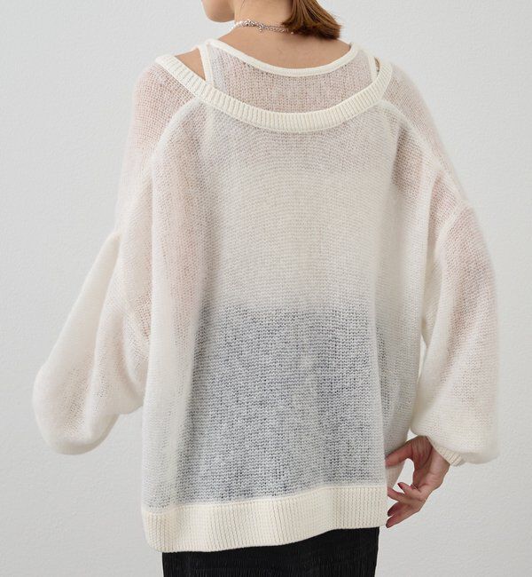  「レイヤードシアーニット」|ニット・セーター|