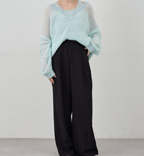  「レイヤードシアーニット」|ニット・セーター|