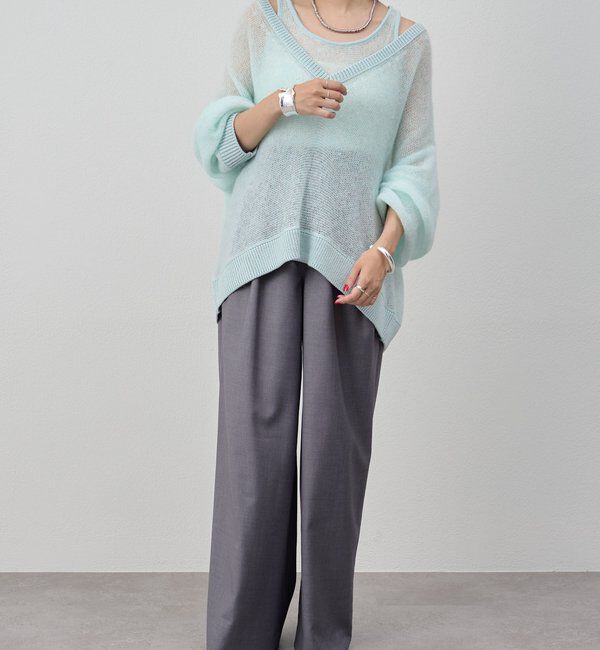  「レイヤードシアーニット」|ニット・セーター|