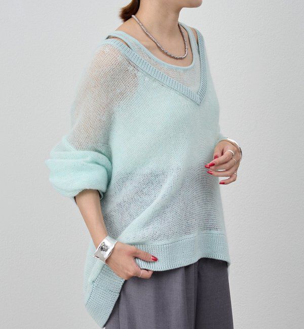  「レイヤードシアーニット」|ニット・セーター|