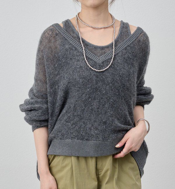  「レイヤードシアーニット」|ニット・セーター|