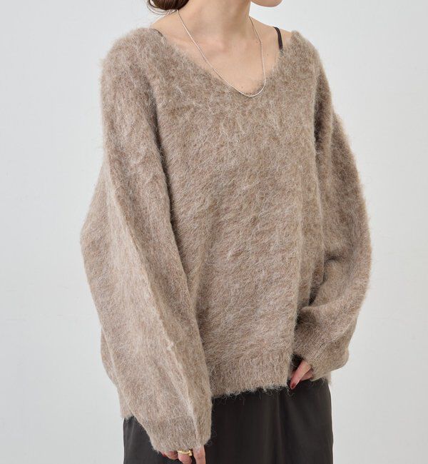  「【着映えニット】シャギーＶネックプルオーバー」|ニット・セーター|