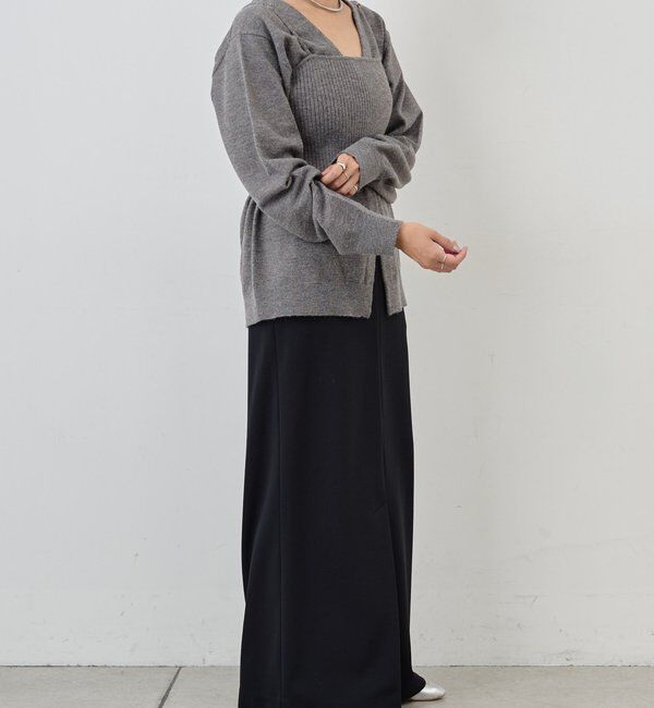  「ポンチIラインスカート」|スカート|