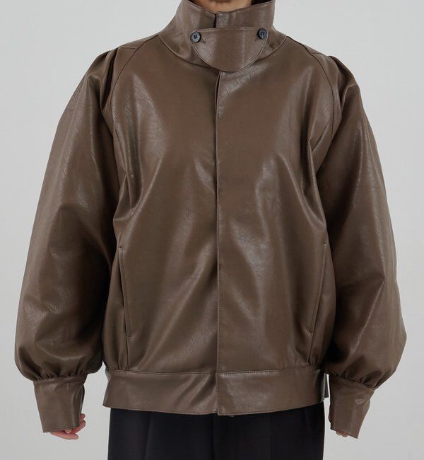  「フェイクレザーブルゾン」|ブルゾン・スタジャン|