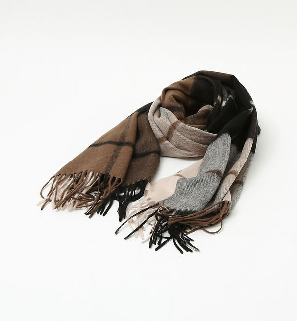 ABAHOUSE「【カシミヤ100％】チェック柄 マフラー 60&times;180」|マフラー|