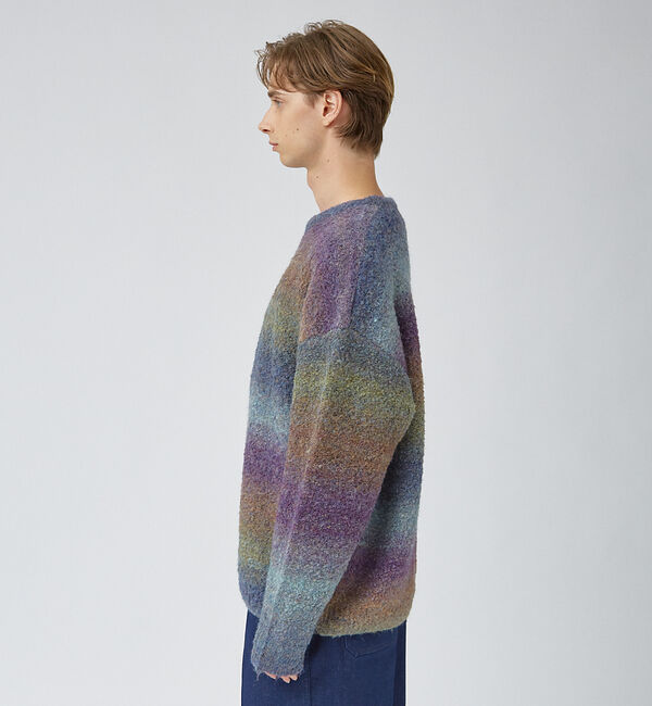 ABAHOUSE「【AH ABAHOUSE】ブークレーヤーン グラデーション ニット」|ニット・セーター|