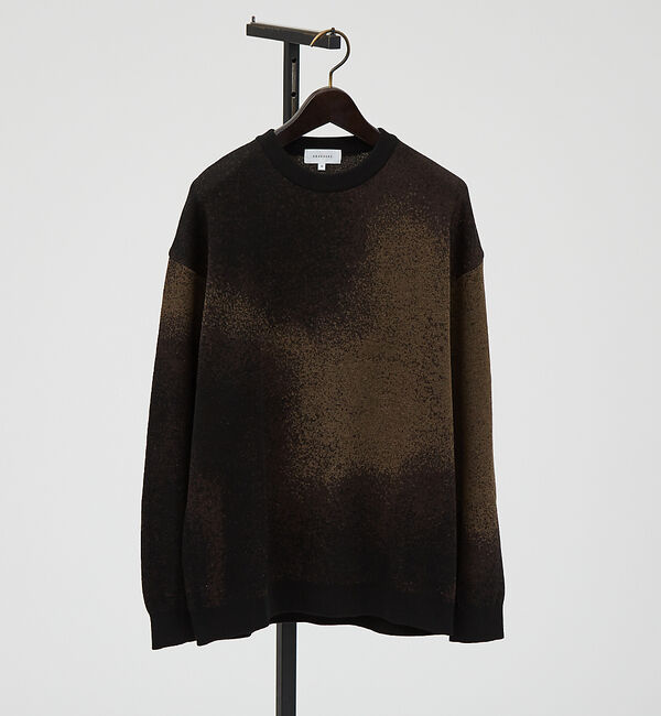 ABAHOUSE「アブストラクト グラデーション ニット / クルーネックプルオーバー」|ニット・セーター|