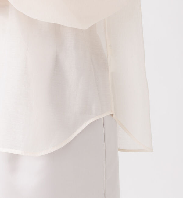 Rouge vif「プリーツネックシアーブラウス」|シャツ・ブラウス|