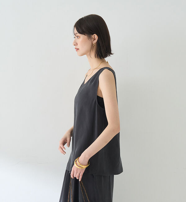 Rouge vif「【セットアップ対応】２WAYキュプラフィブリルノースリブラウス」|キャミソール|