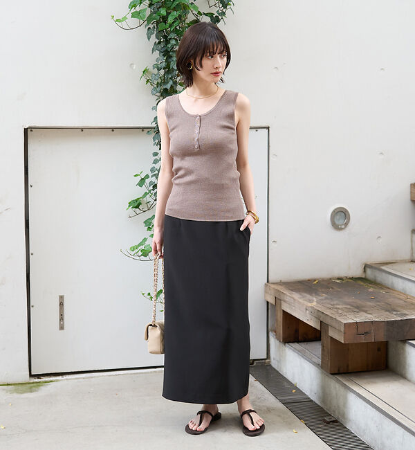 Rouge vif「ヘンリーネックニットタンクトップ」|キャミソール|