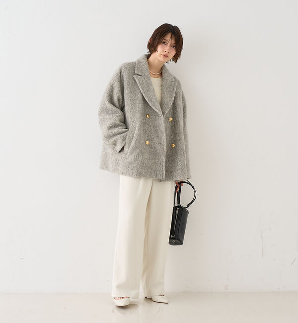 Rouge vif「【追加4】【一部店舗限定】ラメシャギースライバーPコート/ピーコート」|ピーコート|