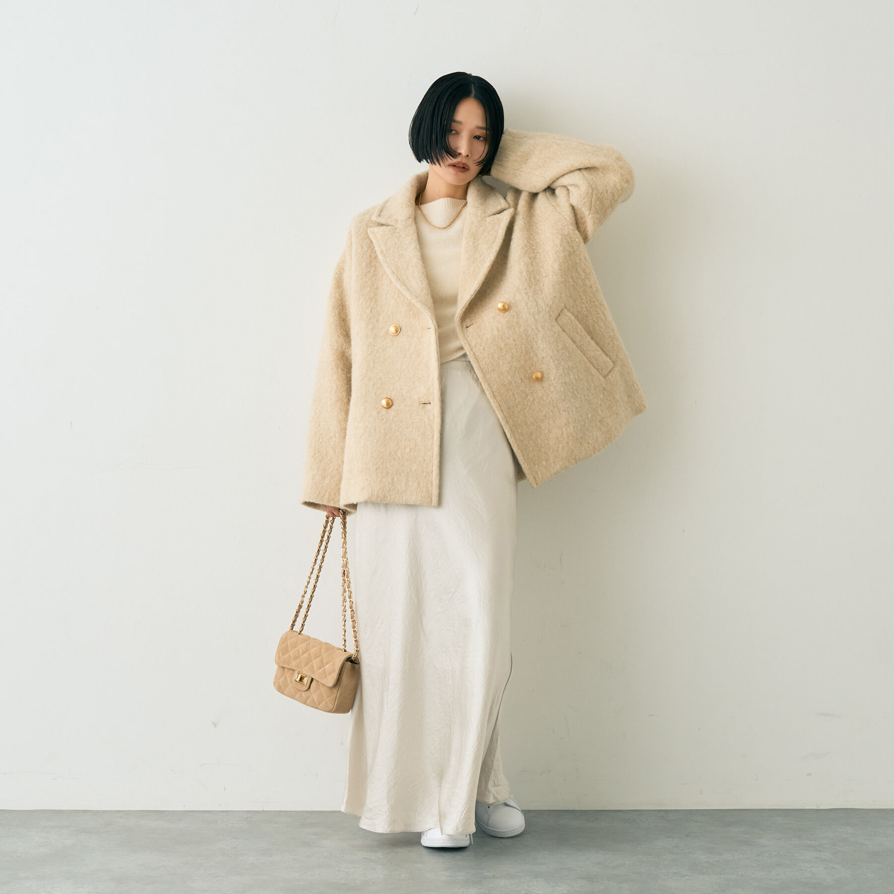 Rouge vif「【追加4】【一部店舗限定】ラメシャギースライバーPコート/ピーコート」|ピーコート|