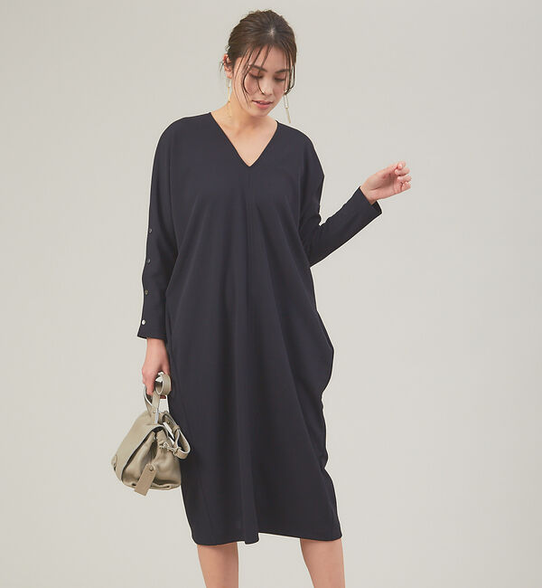 qualite「ポンチワンピース」|ワンピース|ダークネイビー