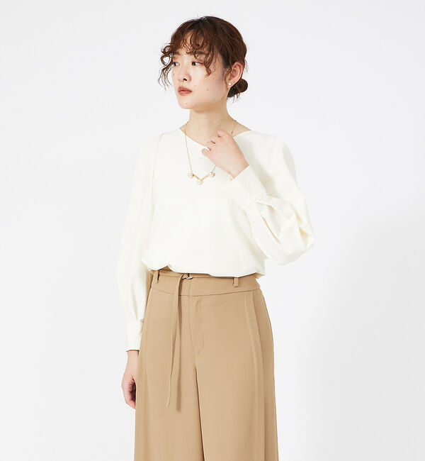 qualite「パフスリーブブラウス」|シャツ・ブラウス|