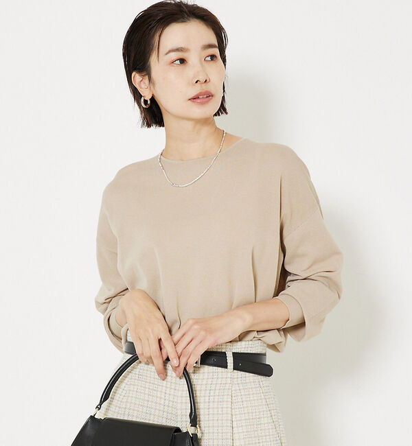 qualite「コットンナイロンハイゲージニット」|ニット・セーター|