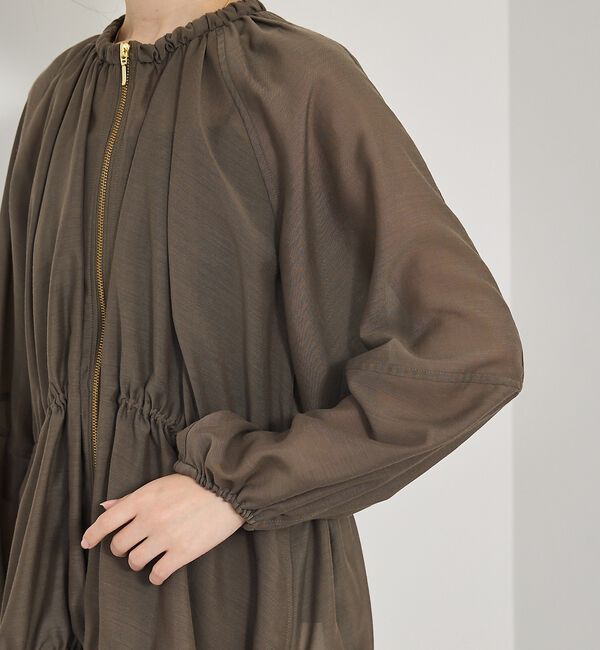 qualite「ラウンドスリーブギャザーブルゾン」|ブルゾン・スタジャン|