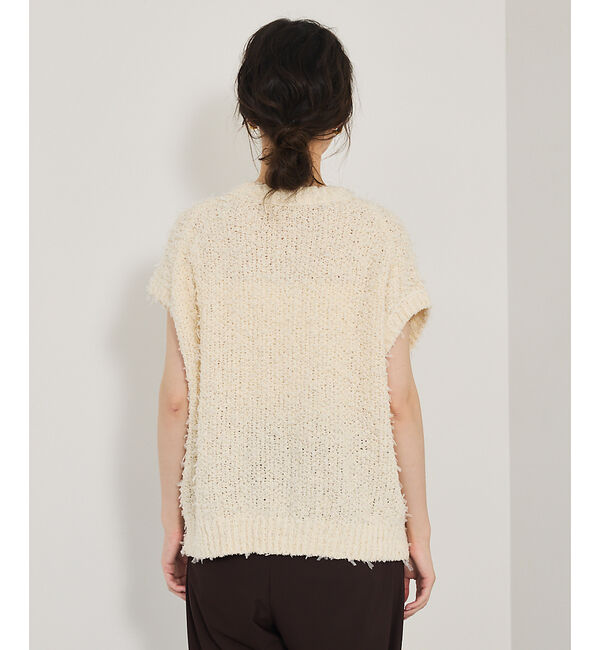 qualite「チュールフェザーニット」|ベスト・ジレ|