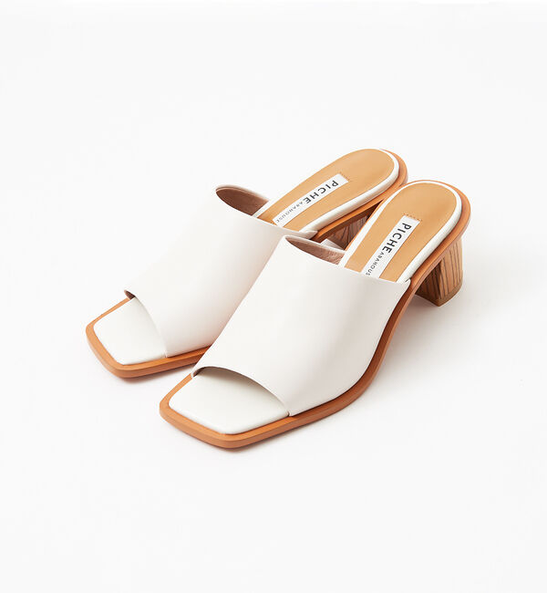 AU BANNISTER「ワイドスクエアミュール」|サンダル|