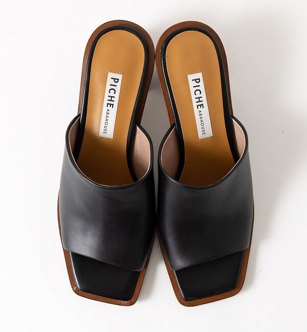 AU BANNISTER「ワイドスクエアミュール」|サンダル|