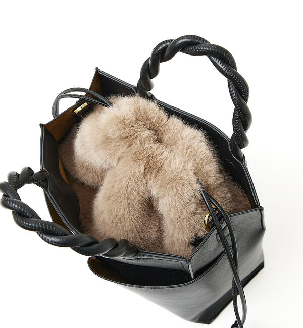 LOWELL things「TWISTE/ダブルポケットファー2WAYトート M」|ショルダー・メッセンジャー|