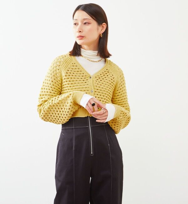 Soffitto「2WAYニットカーディガン」|カーディガン|イエロー