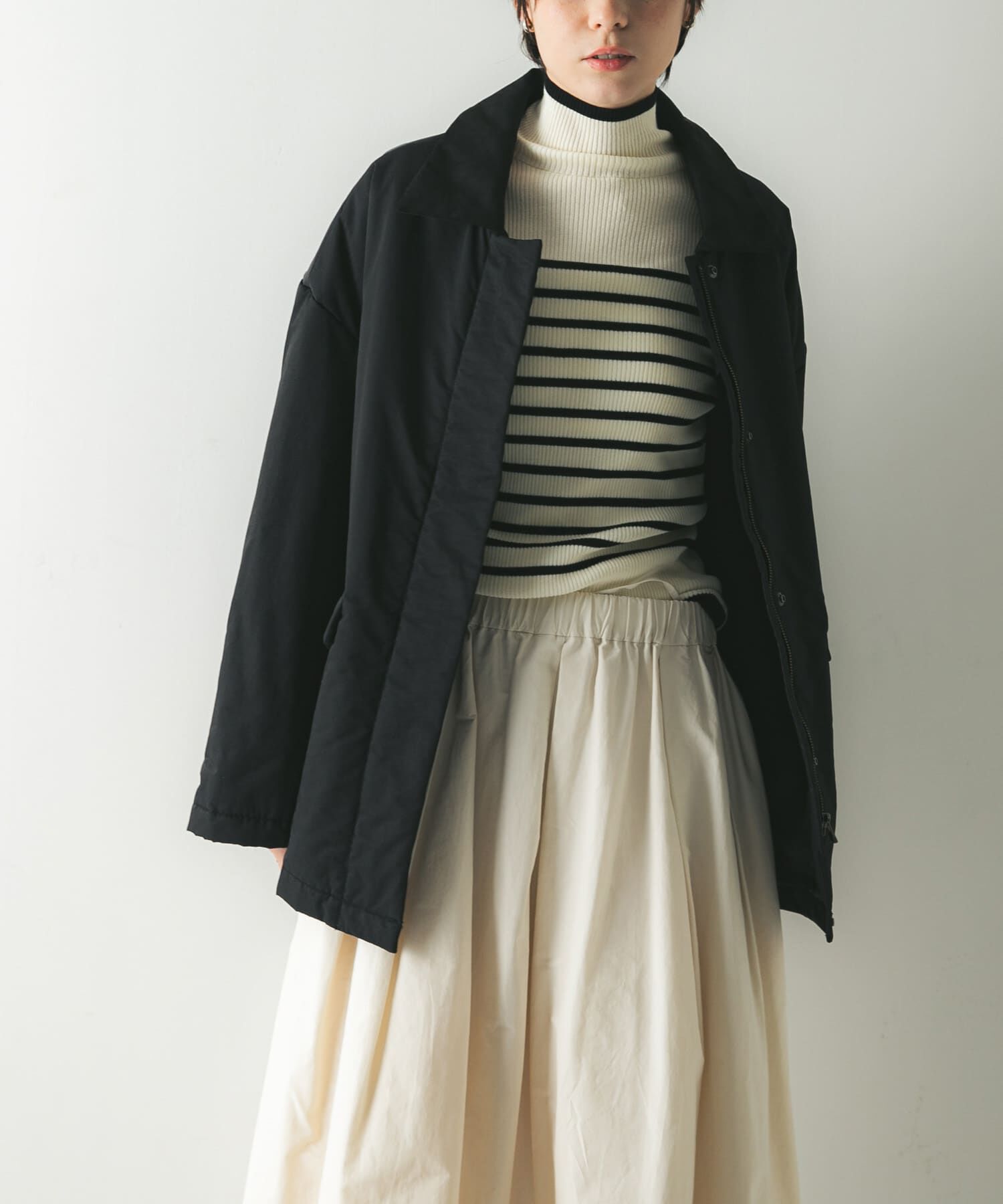 URBAN RESEARCH「『UR TECH』ハイネックリブニット」|ニット・セーター|ホワイト系その他