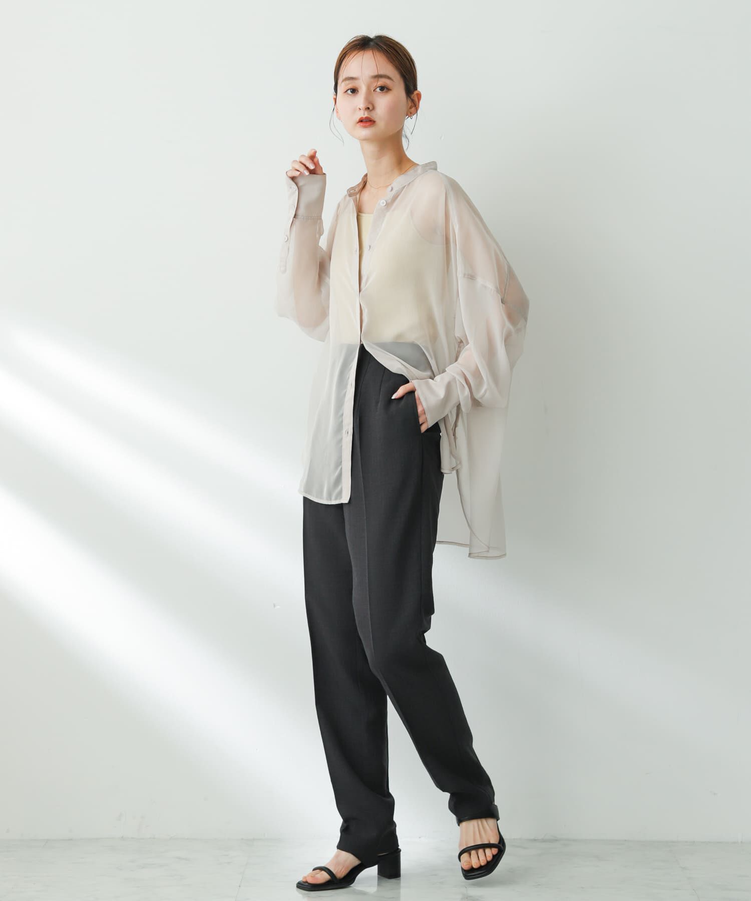 SENSE OF PLACE by URBAN RESEARCH「リネンライクハイウエストテーパードパンツ」|その他|