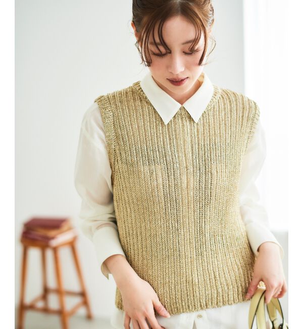 le.coeur blanc「アビガイルラメベスト」|ベスト・ジレ|