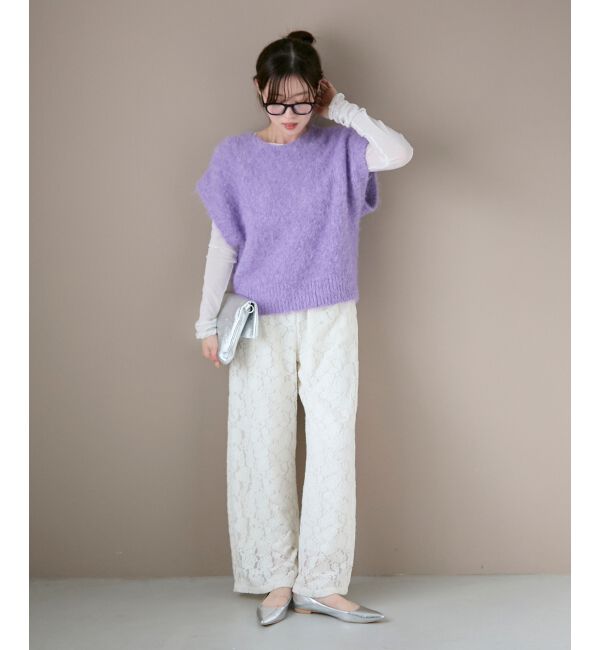  「《WEB限定アイテム》ソフトシャギーニットベスト」|ベスト・ジレ|