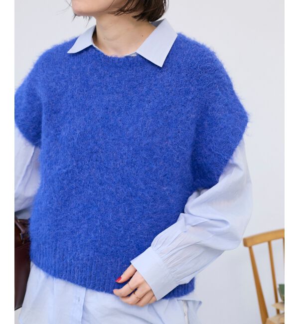  「《WEB限定アイテム》ソフトシャギーニットベスト」|ベスト・ジレ|