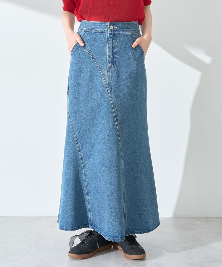 earth music&ecology「エスカルゴマーメイドデニムスカート」|フレア|