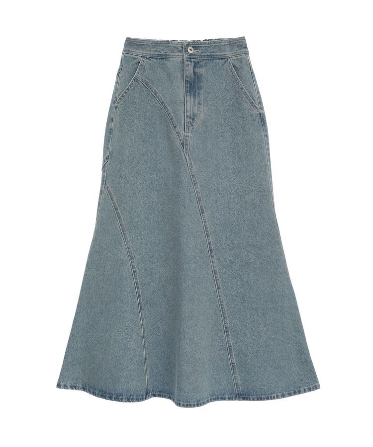 earth music&ecology「エスカルゴマーメイドデニムスカート」|フレア|