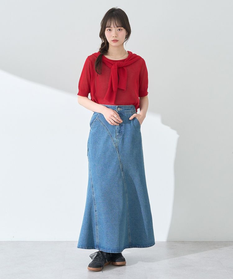 earth music&ecology「エスカルゴマーメイドデニムスカート」|フレア|