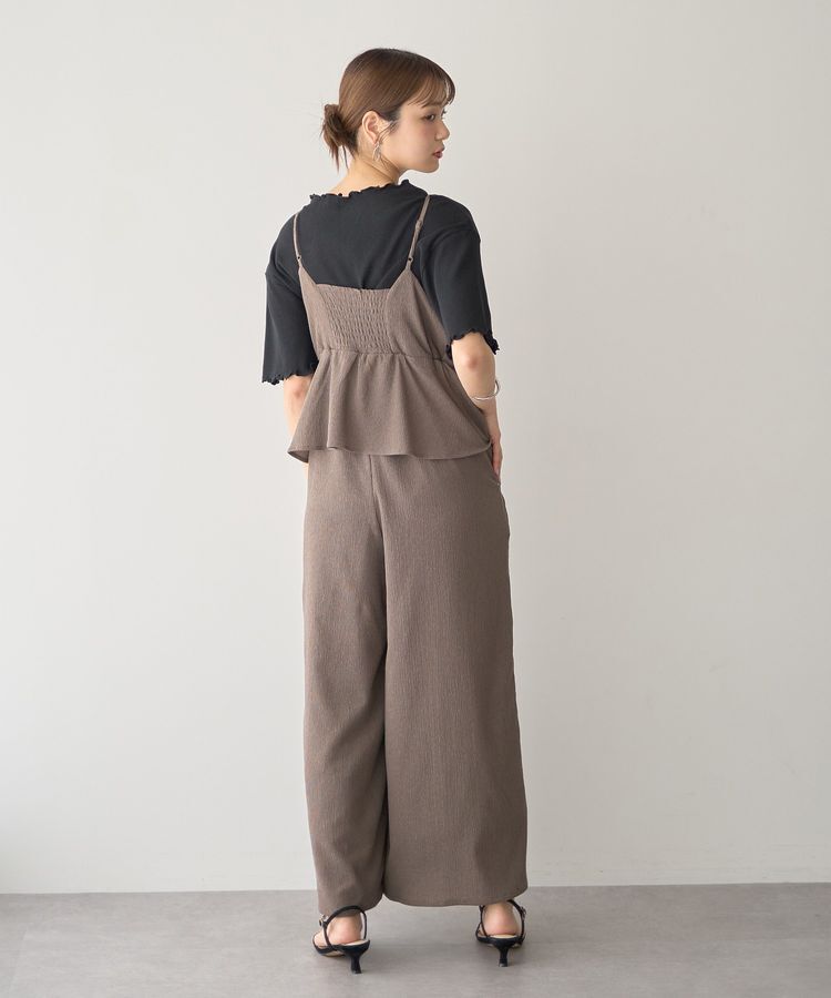 earth music&ecology「ペプラムロンパース」|オールインワン|