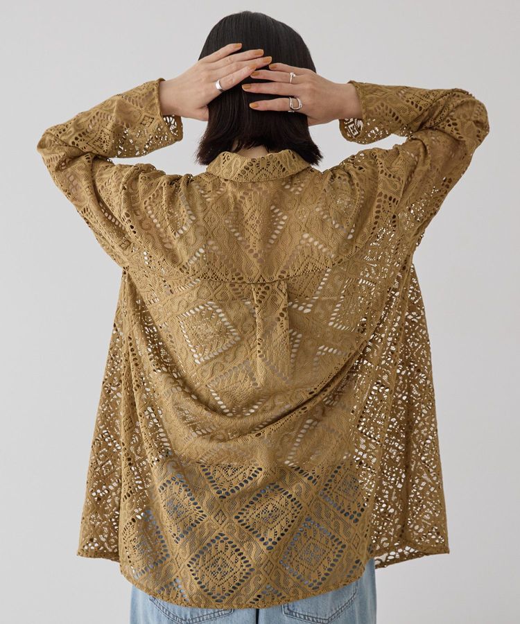 AMERICAN HOLIC「レース長袖シャツ」|シャツ・ブラウス|