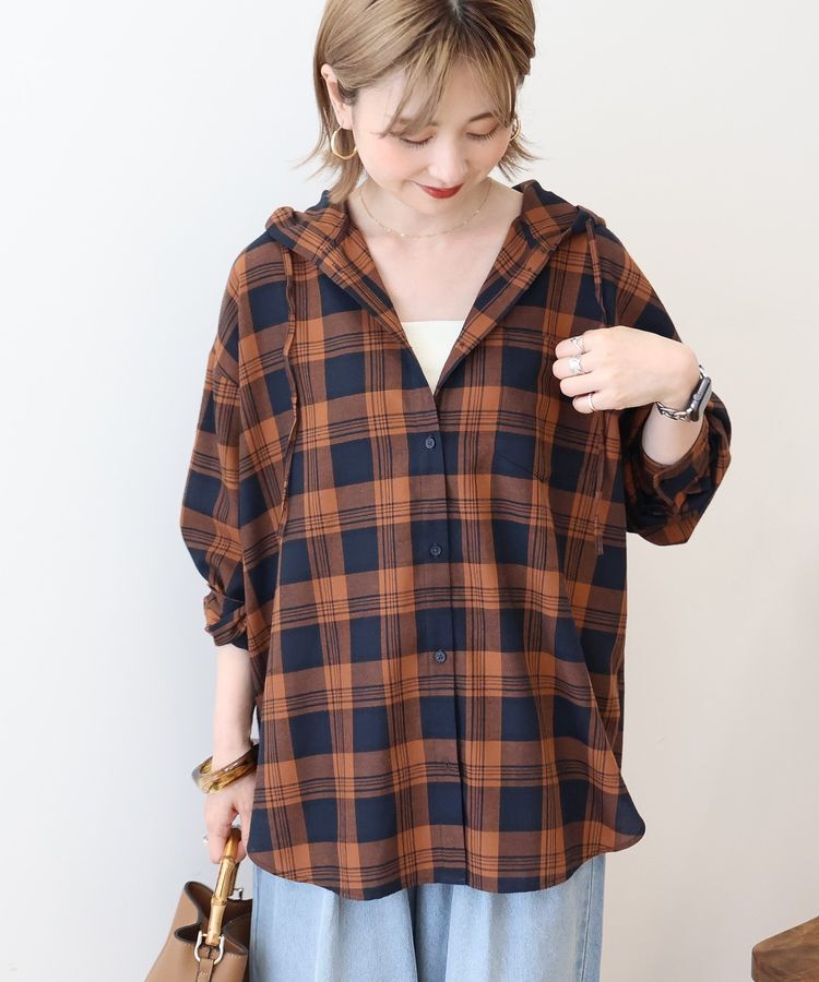 AMERICAN HOLIC「チェックフードシャツ」|シャツ・ブラウス|