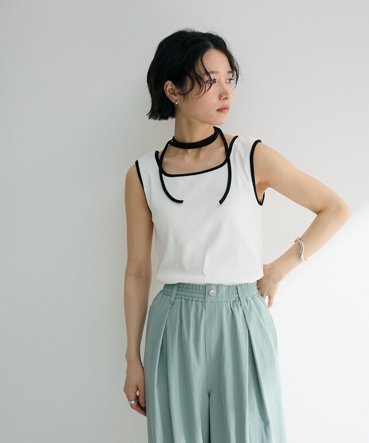 Green Parks「チョーカー付きタンクトップ」|インナー|Ivory