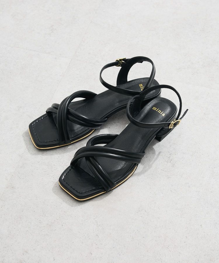 Green Parks「・minia チューブストラップサンダル」|サンダル|Black