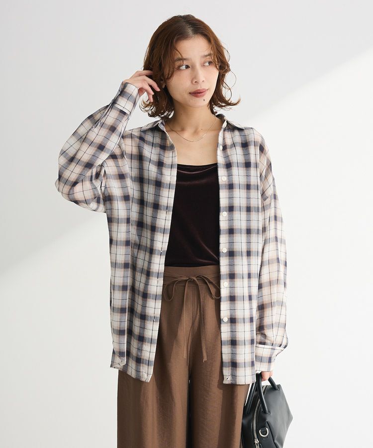 Green Parks「カシュクールシアーシャツ」|シャツ・ブラウス|