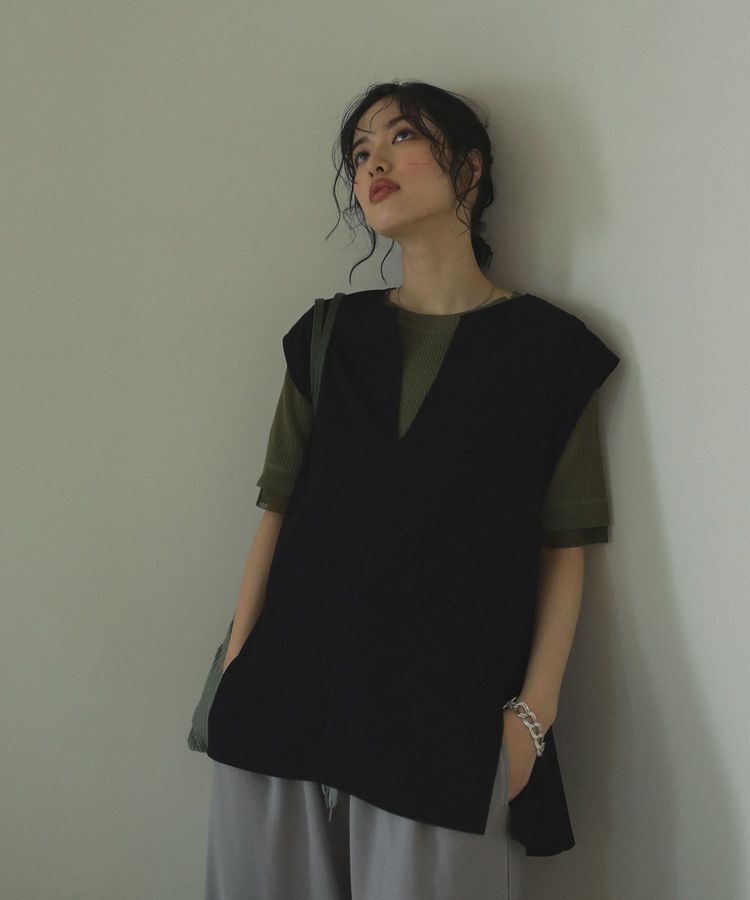 Green Parks「リップルフレアベスト」|ベスト・ジレ|