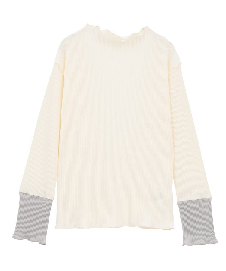 Green Parks「プリーツ袖配色プルオーバー」|Tシャツ・カットソー|