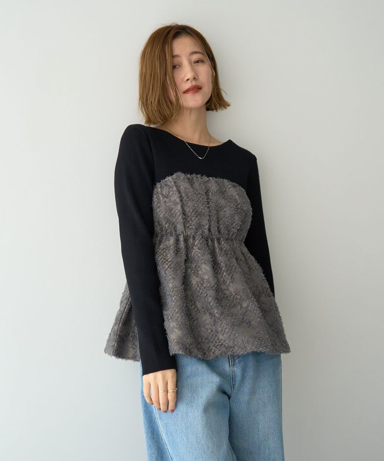 YECCA VECCA「バルーンヘムドッキングニット」|ニット・セーター|